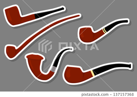 set different types smoke pipes different size for tobacco 137157368