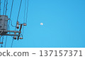 Street light and moon 137157371
