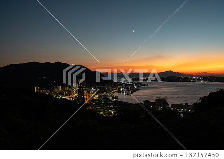 Night view from Mekari Park 137157430