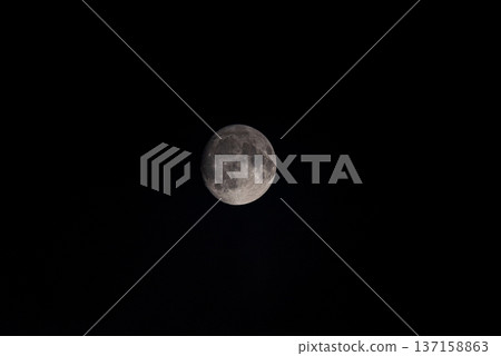 Telephoto Serenity: Capturing Lunar Majesty in Negative Space Telephoto Serenity: Capturing Lunar Majesty in Negative Space 137158863