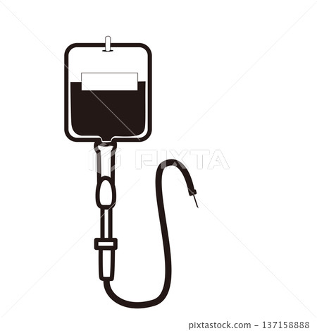 IV stand simple line drawing medical icon IV stand simple line drawing medical icon 137158888