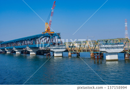 Osaka City, Hanshin Namba Line Yodogawa Bridge Reconstruction Project, February 2026 Osaka City, Hanshin Namba Line Yodogawa Bridge Reconstruction Project, February 2026 137158994