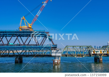 大阪市阪神難波線淀川橋重建工程，2026年2月 137158999