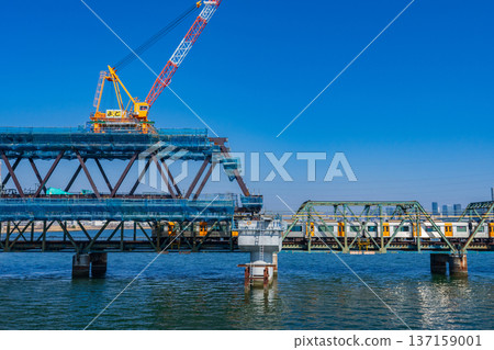 Osaka City, Hanshin Namba Line Yodogawa Bridge Reconstruction Project, February 2026 Osaka City, Hanshin Namba Line Yodogawa Bridge Reconstruction Project, February 2026 137159001
