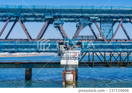 Osaka City, Hanshin Namba Line Yodogawa Bridge Reconstruction Project, February 2026 137159006