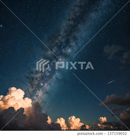 雲層之上的夜空 137159032