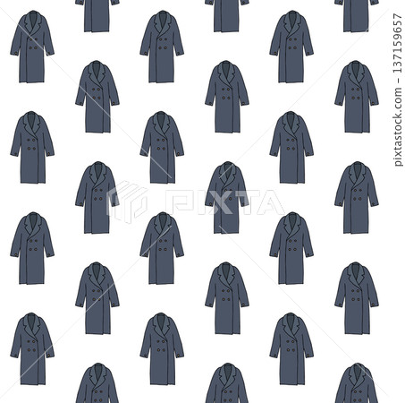 Vector seamless pattern of hand drawn coat Vector seamless pattern of hand drawn coat 137159657
