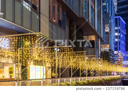 Illuminated Shibuya Stream and Shibuya River Tokyo night view Illuminated Shibuya Stream and Shibuya River Tokyo night view 137159786