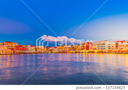 venetian habour of Chania, Crete, Greece 137159823