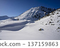 High Tatras in winter. Valley of Five Polish Pond with Kozi Wierch peak. 137159863