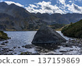 Boulder in the Great Polish Pond. Tatra Mountains. 137159869