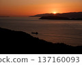 Sunset on the horizon seen from Kishu Kada 137160093
