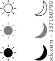 Solar and moon icon 137160790