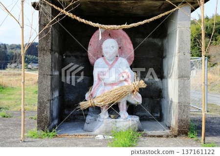 Stone statue of the rice field god Stone statue of the rice field god 137161122