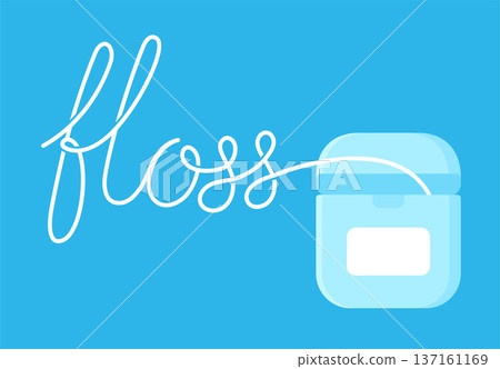 Dental floss box illustration Dental floss box illustration 137161169