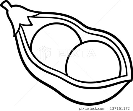 Two peas in a pod line drawing 137161172