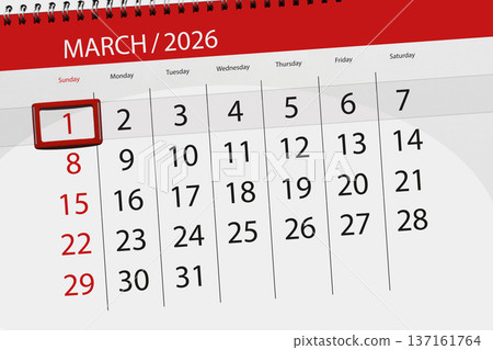 Calendar 2026, deadline, day, month, page, organizer, date, March, sunday, number 1 Calendar 2026, deadline, day, month, page, organizer, date, March, sunday, number 1 137161764