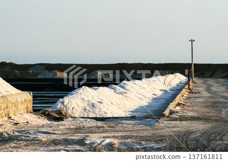 Traditional Salt Fields In Ninh Thuan Province, Vietnam. Traditional Salt Fields In Ninh Thuan Province, Vietnam. 137161811