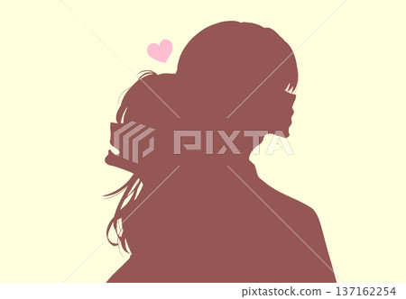 男女背對背的心 男女背對背的心 137162254