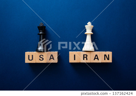 Usa and iran geopolitical conflict strategy concept Usa and iran geopolitical conflict strategy concept 137162424