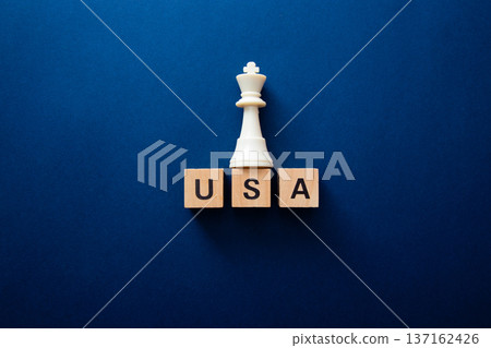 Usa chess king representing global power and strategy 137162426