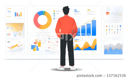 Marketing insights data visualization clean corporate tone Marketing insights data visualization clean corporate tone 137162536