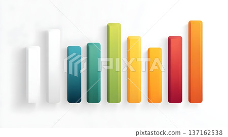Clean bar chart infographic template empty placeholder layout ready for text Clean bar chart infographic template empty placeholder layout ready for text 137162538