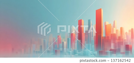 Corporate banner infographic background wide composition soft gradient 137162542