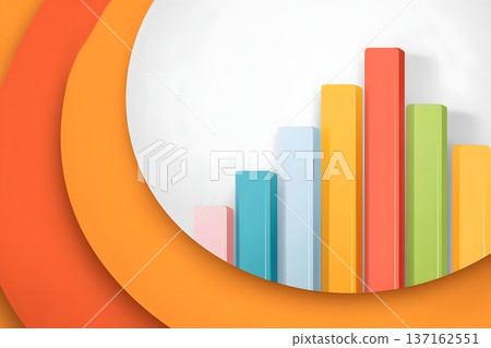 Clean infographic background for annual business report professional look 137162551