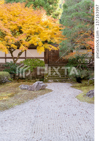 Kyoto Higashiyama Sennyuji Temple (the family temple of the Imperial Family) Imperial Palace Garden Autumn Leaves Dry Landscape Maple Kyoto Higashiyama Sennyuji Temple (the family temple of the Imperial Family) Imperial Palace Garden Autumn Leaves Dry Landscape Maple 137163997