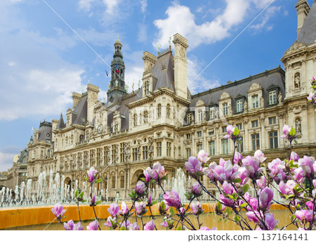 city hall of Paris, France 137164141