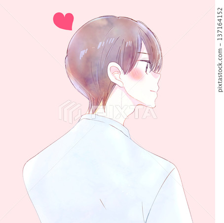 Profile of a man in love 137164152