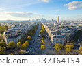 skyline of Paris from place de l toile, France 137164154