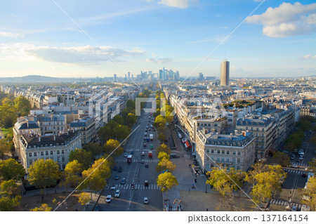 skyline of Paris from place de l toile, France skyline of Paris from place de l toile, France 137164154