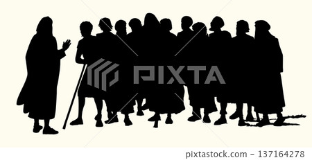 Vector illustration. Jesus chose 12 apostles. 137164278