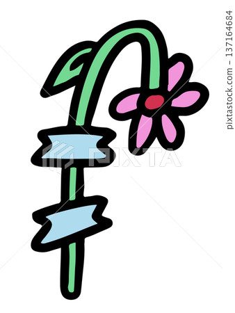 Hand drawn flower sticks with tapes for wall decoration, table essentials, office, nature, garden, tree, plants, blossom, blooming, park, picnic, home yard, sticker, cartoon, floral print, patch, room Hand drawn flower sticks with tapes for wall decoration, table essentials, office, nature, garden, tree, plants, blossom, blooming, park, picnic, home yard, sticker, cartoon, floral print, patch, room 137164684