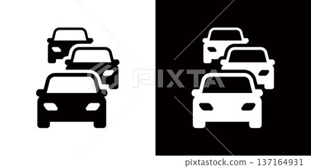 Car jam icon, transportation, traffic icon 137164931