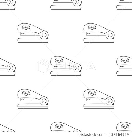 outline stapler seamless pattern 137164969