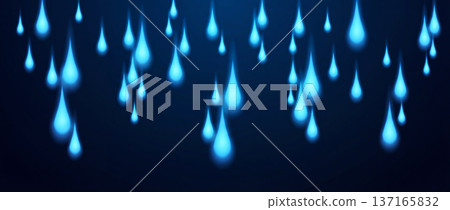 Abstract background of blue water drops 137165832