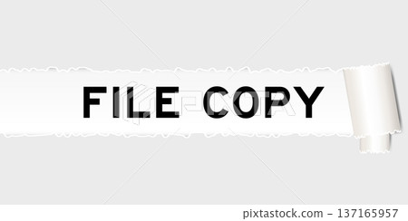 Ripped gray paper background that have word file copy under torn part Ripped gray paper background that have word file copy under torn part 137165957