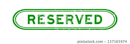 Grunge green reserved word rubber seal stamp on white background Grunge green reserved word rubber seal stamp on white background 137165974