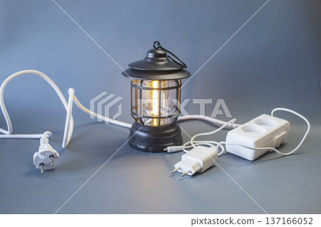 Portable solutions for power and lighting in emergency situations: lanterns, flashlights, power banks and external batteries 137166052