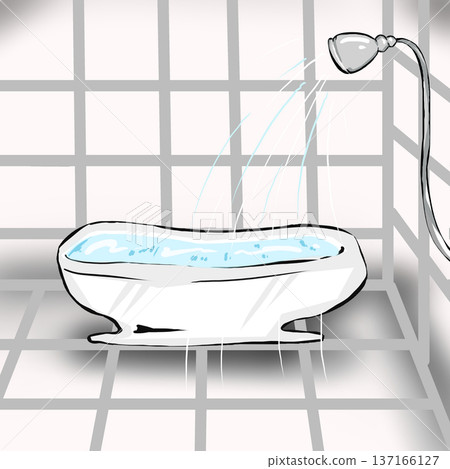 Bathroom and shower room illustration 137166127