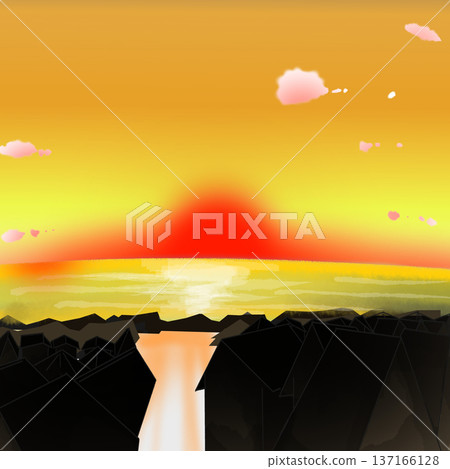 日落背景素材 137166128