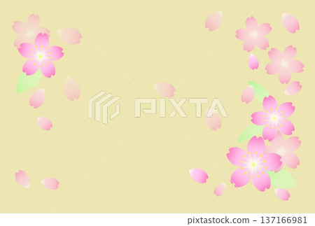 櫻花的日式插畫 櫻花的日式插畫 137166981