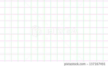 White background, pastel green and pink thin line check spring color grid (16:9) 137167491