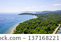 Aerial view at the beach. 137168221