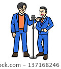 Illustration of a comedy duo 137168246
