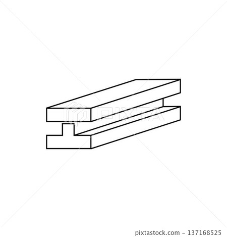 Steel beam vector icon. simple flat black trendy style illustration Steel beam vector icon. simple flat black trendy style illustration 137168525