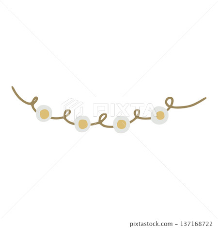 Scandinavian christmas string lights hanging on white background Scandinavian christmas string lights hanging on white background 137168722